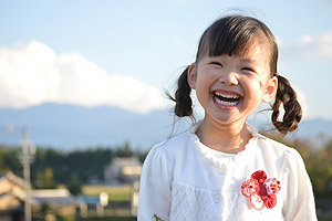 八重山薬草園　子供の笑顔