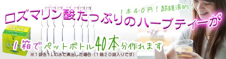 クミスクチン1箱で500mlのペットボトル40本分のハーブティー